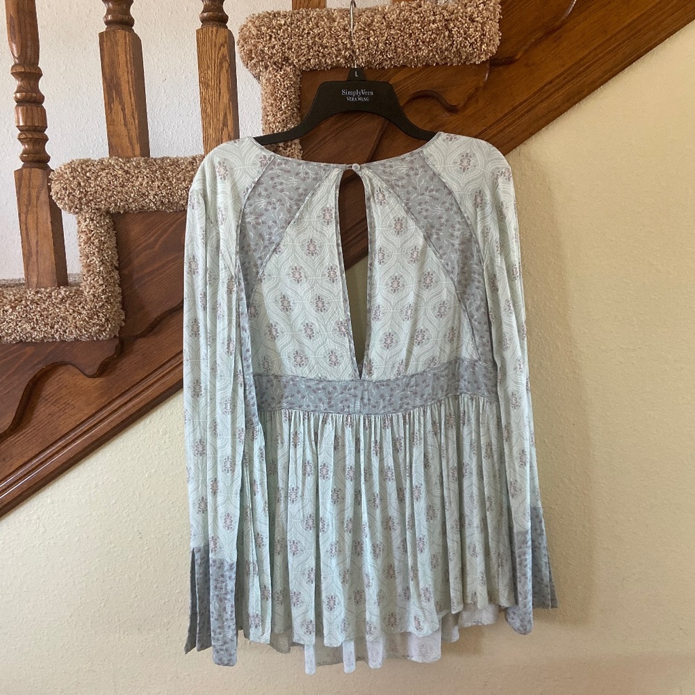 Beautiful free people aqua babydoll top